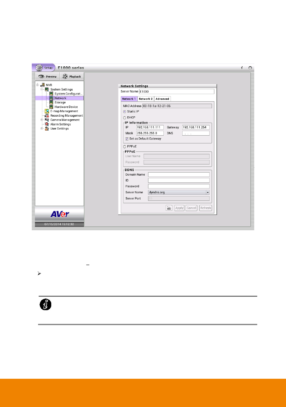 6 network setting, Network setting, Chapter 2.6 | AVer E1008H User Manual | Page 50 / 180