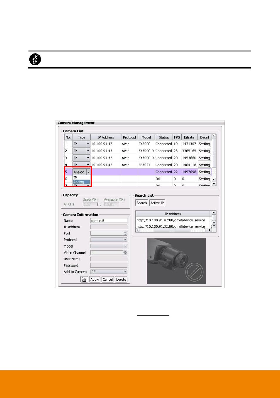 1 connect the analog camera, Connect the analog camera | AVer E1008H User Manual | Page 63 / 180