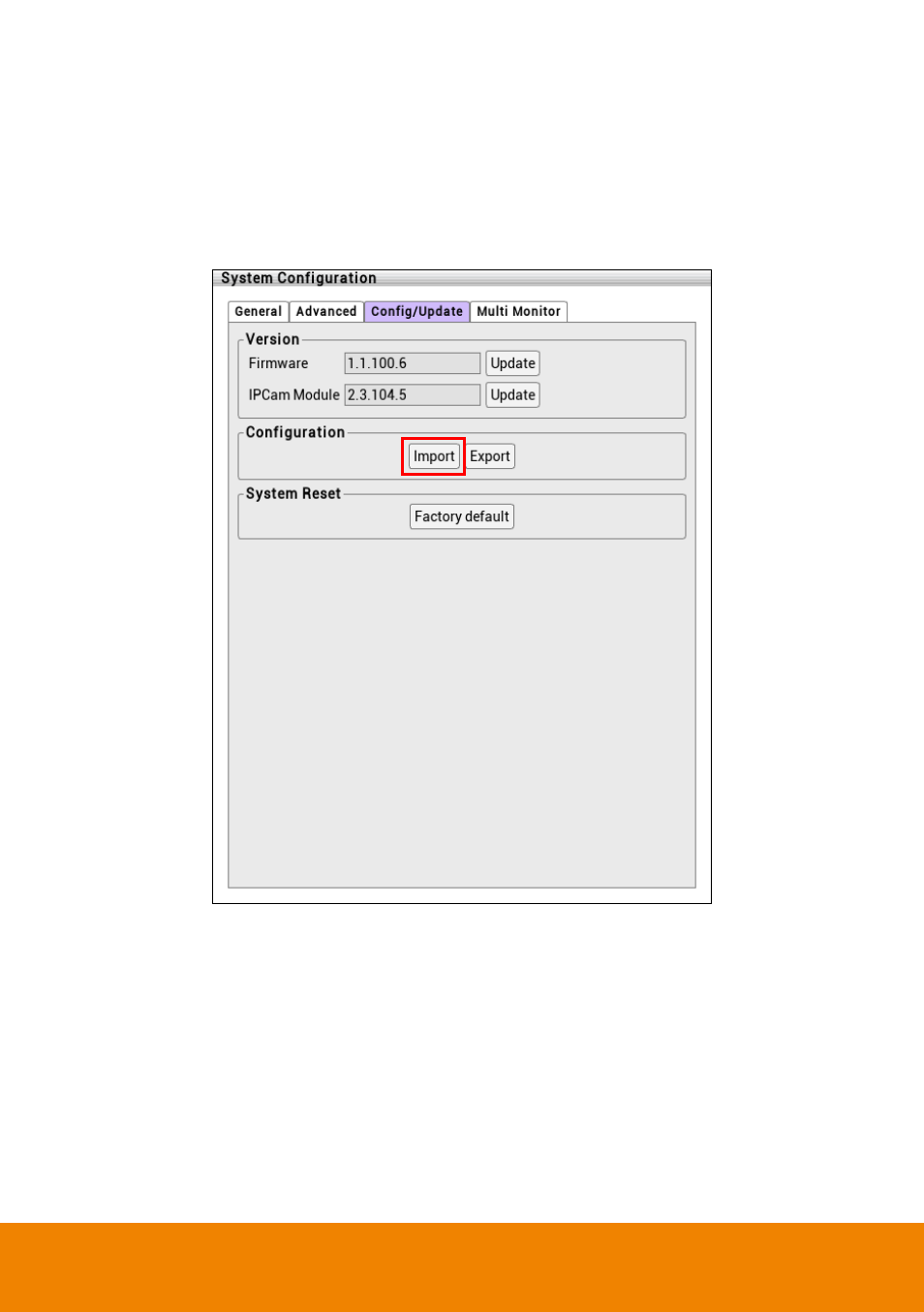 1 importing nvr/dvr system configuration, Importing nvr/dvr system configuration | AVer P5000 series User Manual | Page 44 / 177