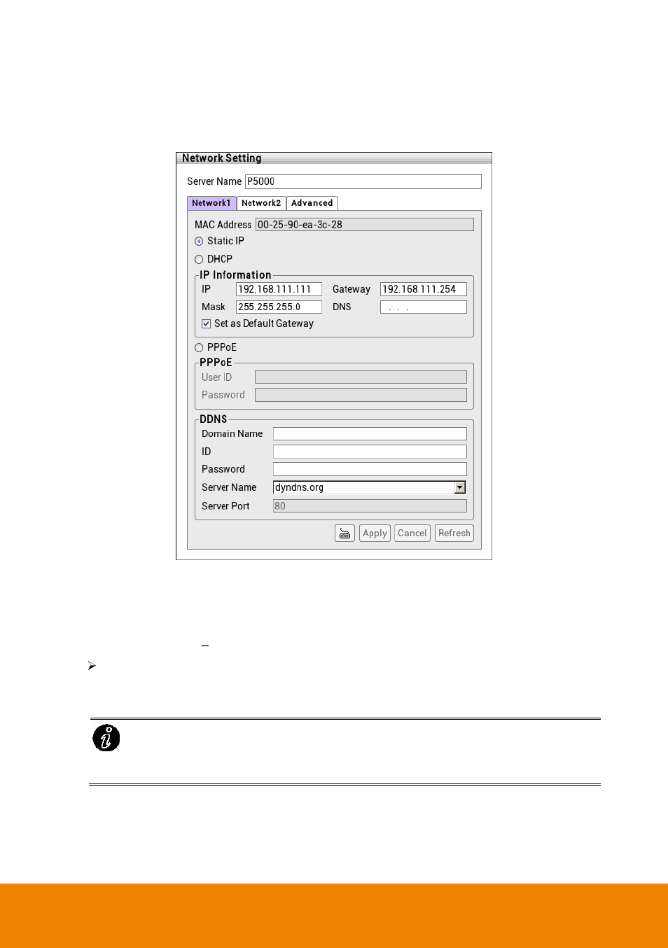 6 network setting, Network setting, Chapter 2.6 | AVer P5000 series User Manual | Page 50 / 177