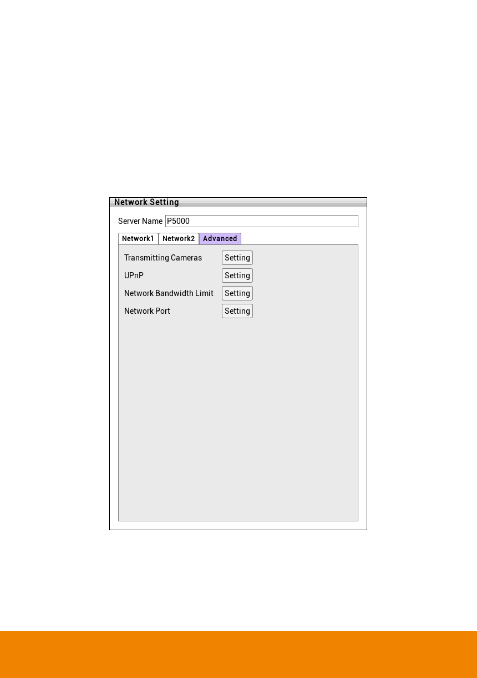 2 network advanced setting, Network advanced setting | AVer P5000 series User Manual | Page 53 / 177