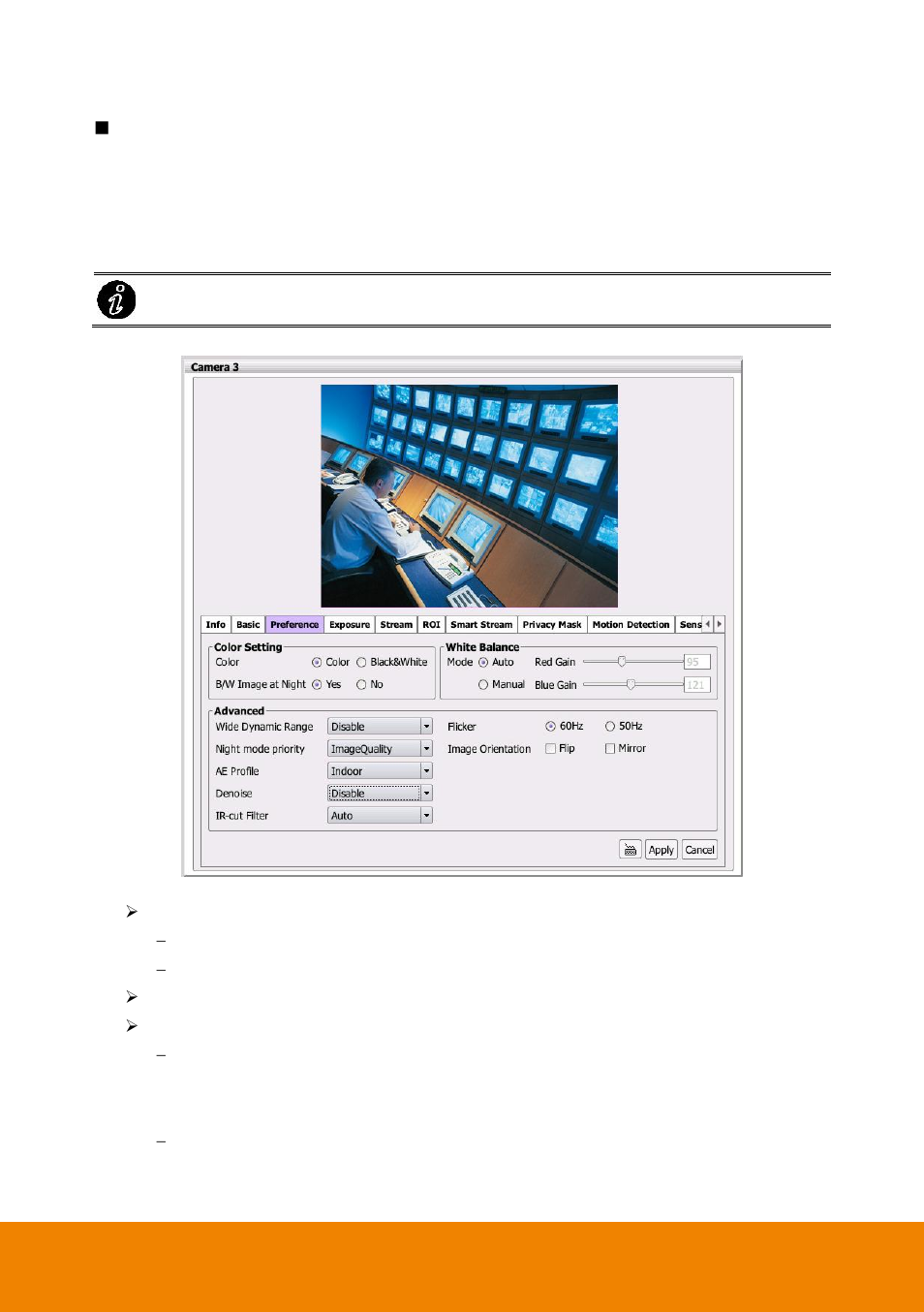 Preference | AVer P5000 series User Manual | Page 75 / 177