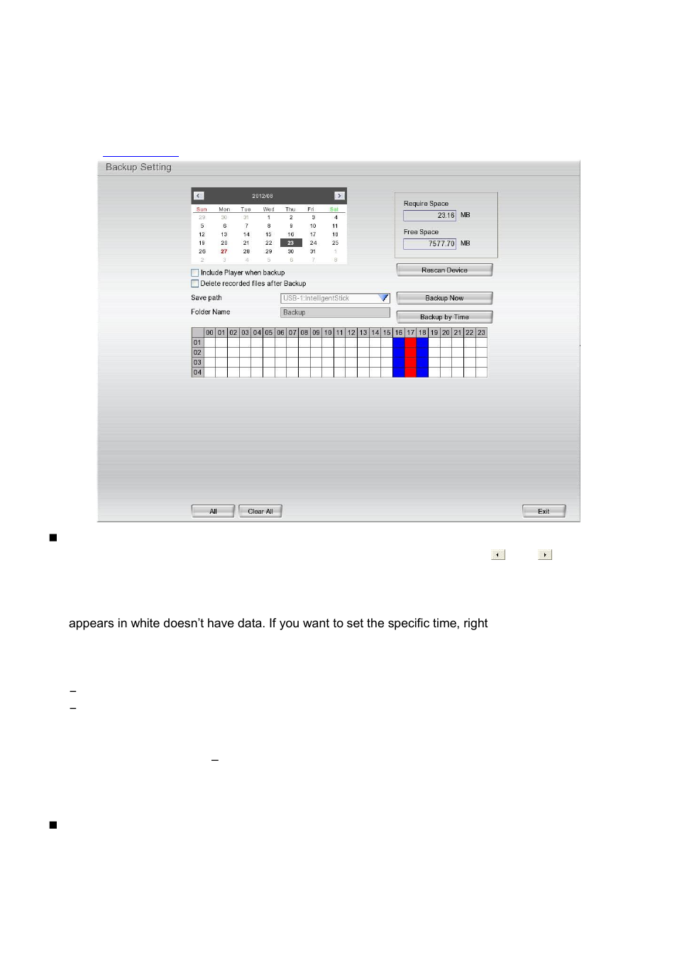 Backup setting, 6 backup setting | AVer EXR6004-Mini user manual User Manual | Page 44 / 99