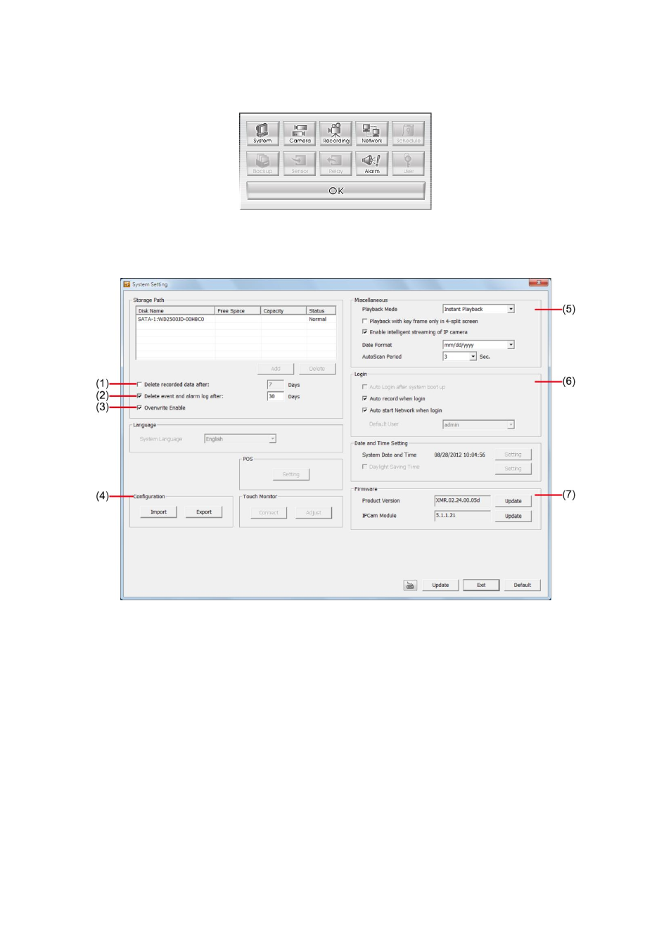 To setup remote system setting, System setting, Chapter 6.1.3 | 3 to setup remote system setting, 1 system setting | AVer EXR6004-Mini user manual User Manual | Page 64 / 99