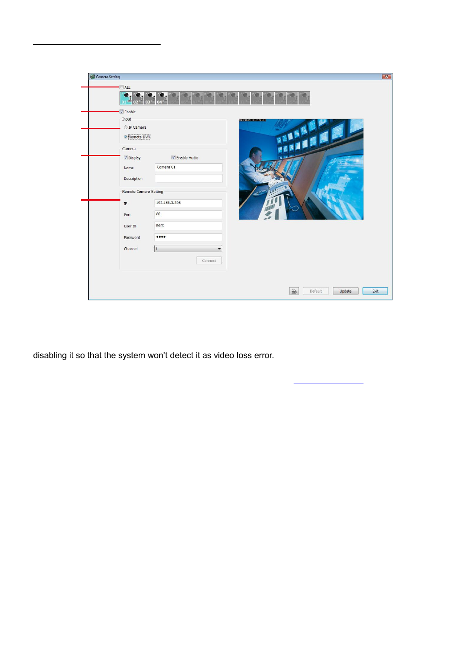 Remote dvr camera, Setting | AVer EXR6004-Mini user manual User Manual | Page 68 / 99