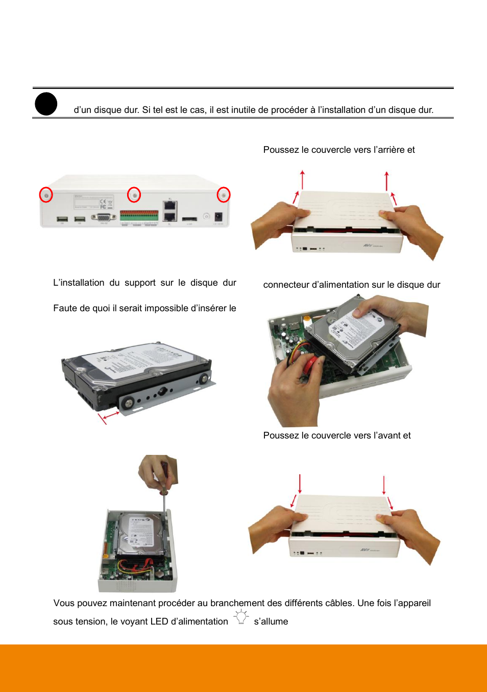 Installation du matériel | AVer EXR6004-Mini quick guide User Manual | Page 28 / 93