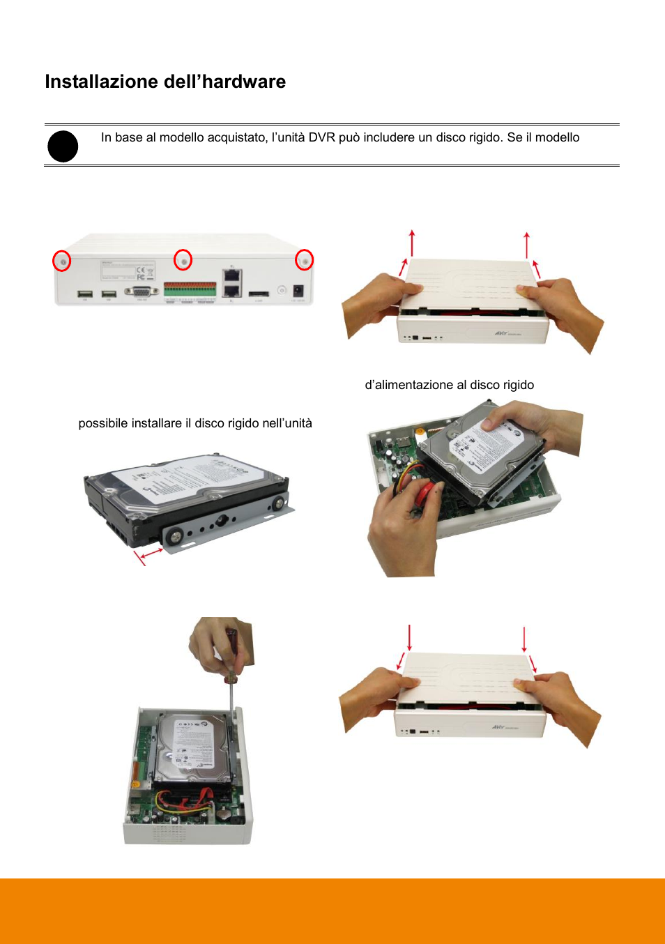 Installazione dell’hardware | AVer EXR6004-Mini quick guide User Manual | Page 50 / 93