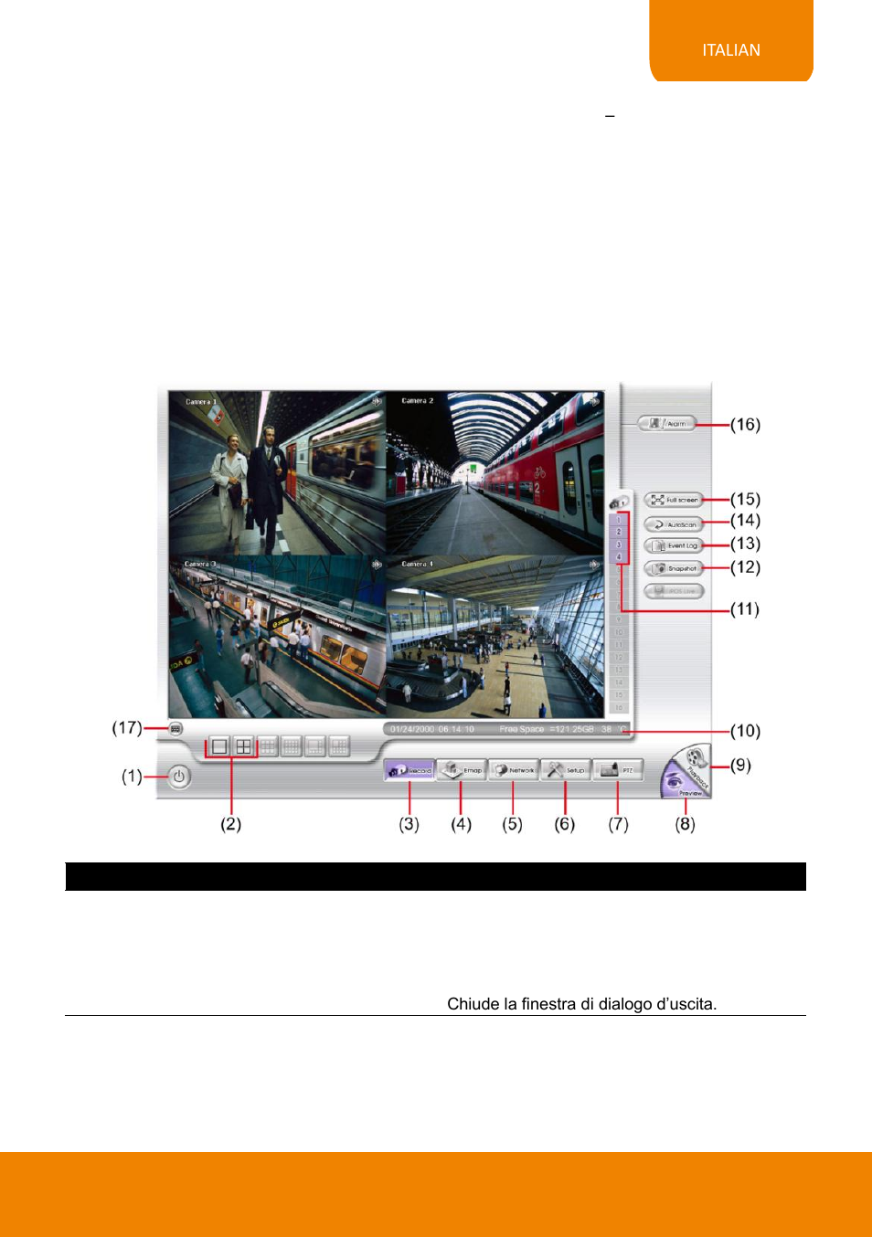 Introduzione ai tasti della modalità anteprima | AVer EXR6004-Mini quick guide User Manual | Page 53 / 93