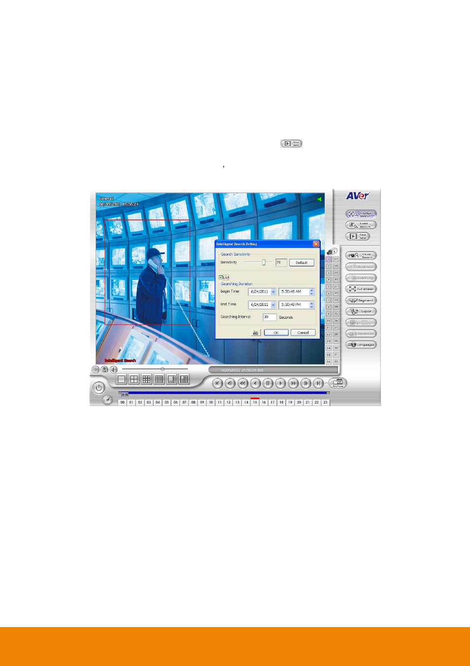 To search using the intelligent search, Chapter 3.6.5, 5 to search using the intelligent search | AVer EH11116H-4 series user manual User Manual | Page 102 / 159