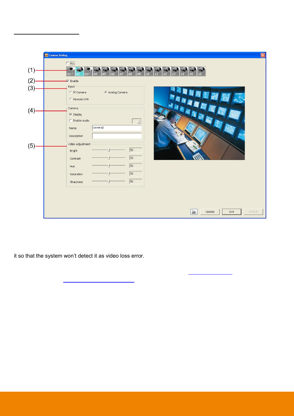 Analog camera setting | AVer EH11116H-4 series user manual User Manual | Page 126 / 159