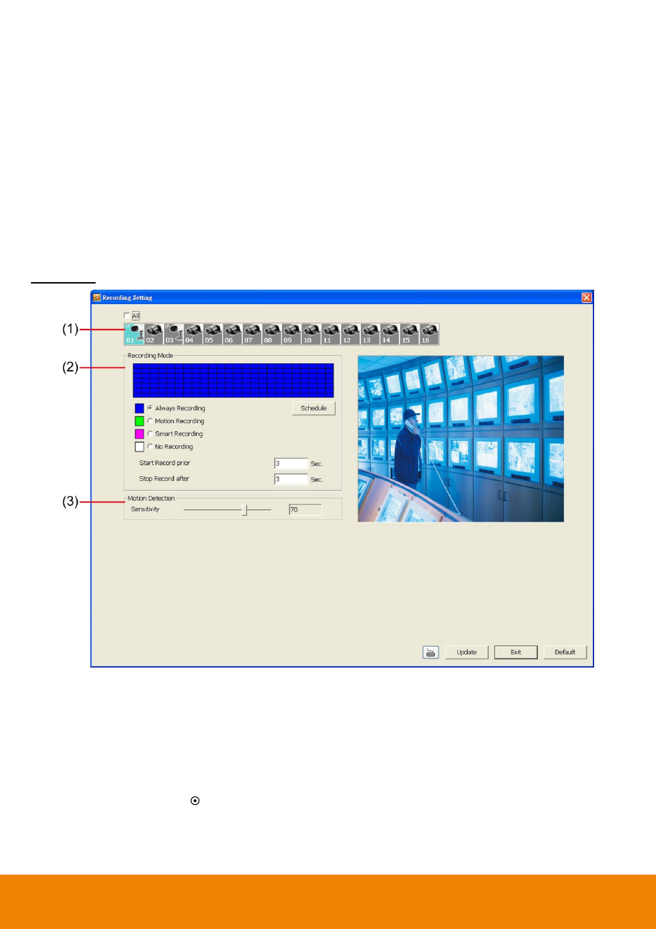 Record setting, 3 record setting | AVer EH11116H-4 series user manual User Manual | Page 128 / 159