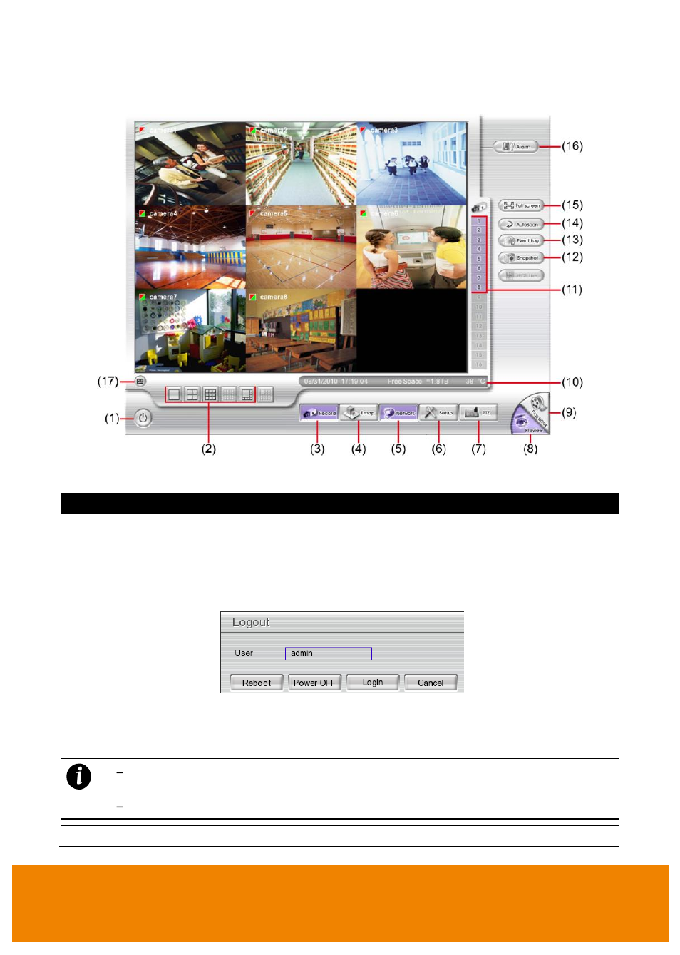 Familiarizing the buttons in preview mode | AVer EH1116H-4 Nano quick guide User Manual | Page 20 / 27