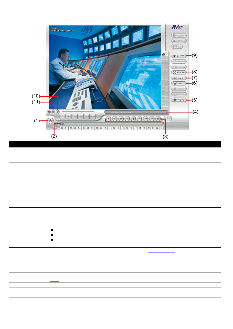 Familiarizing the buttons in download and playback | AVer EH1116H-4 Nano user manual User Manual | Page 111 / 125