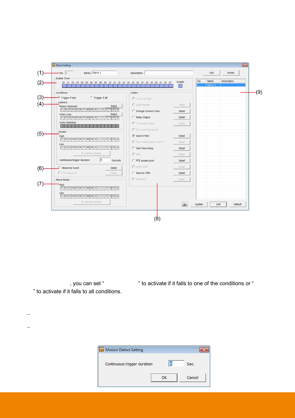 5 alarm setting, Alarm setting | AVer EH6216H+ user manual User Manual | Page 128 / 157