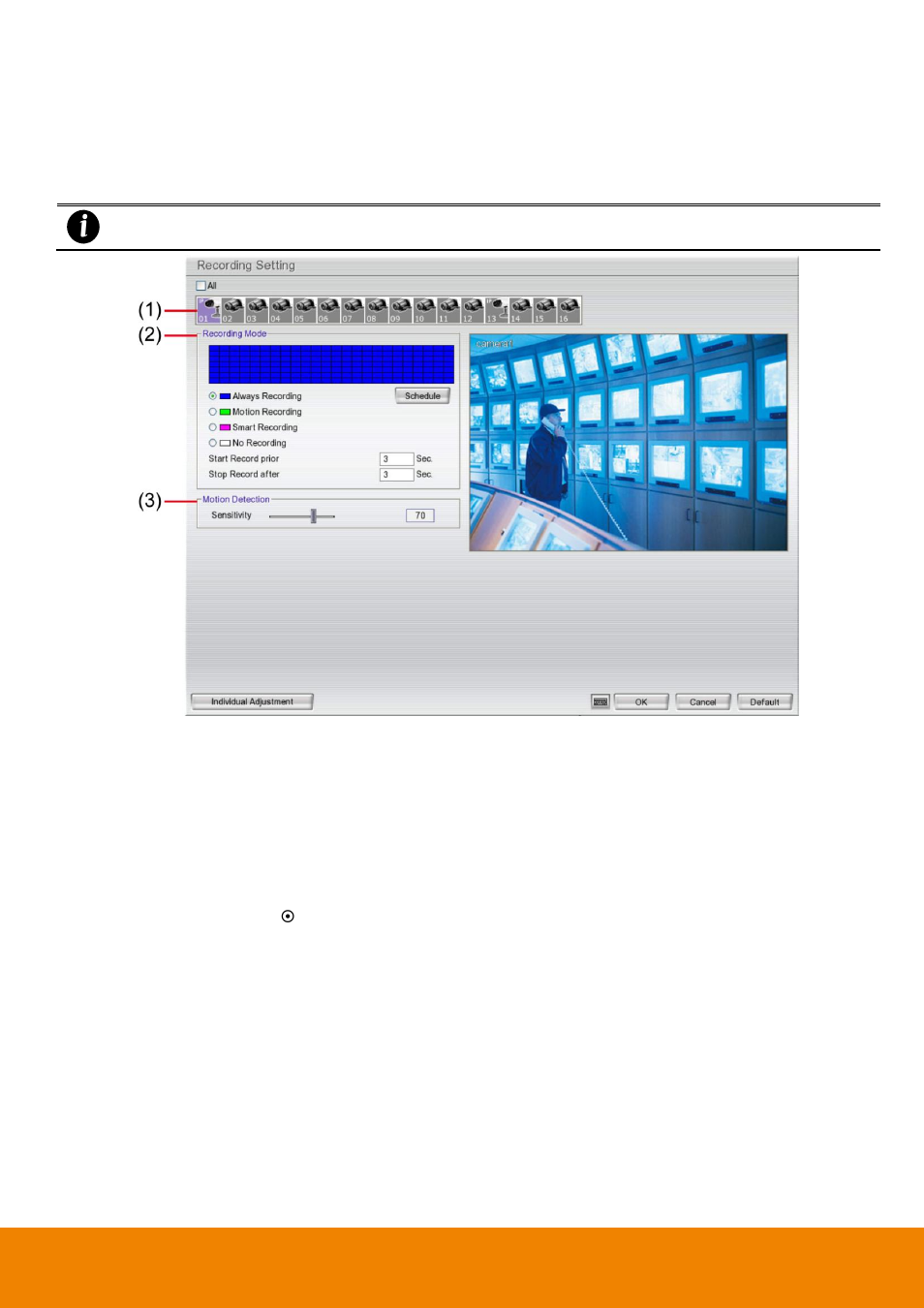 Recording setup, 1 setup ip camera record setting, 3 recording setup | AVer EH6216H+ user manual User Manual | Page 82 / 157