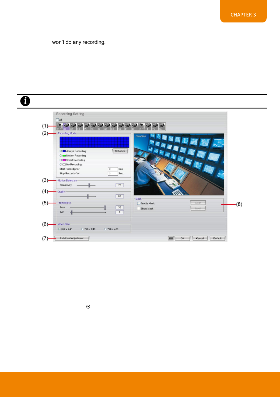 2 setup analog camera record setting | AVer EH6216H+ user manual User Manual | Page 83 / 157