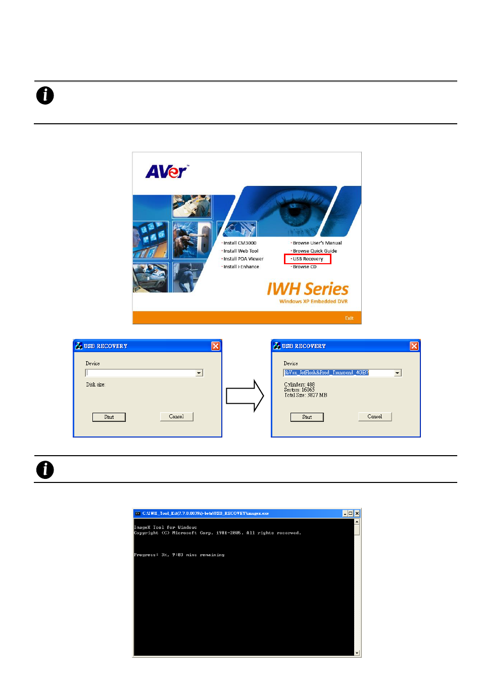 Appendix e, Usb recovery, Appendix e usb recovery | AVer IWH3216 Touch3216 Touch II user manual User Manual | Page 174 / 179