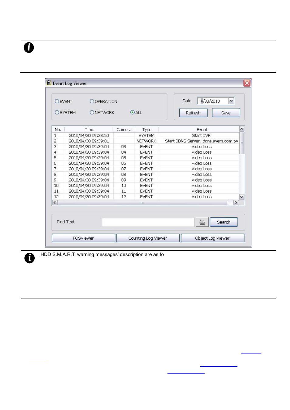 1 using event log viewer | AVer IWH3216 Touch3216 Touch II user manual User Manual | Page 26 / 179