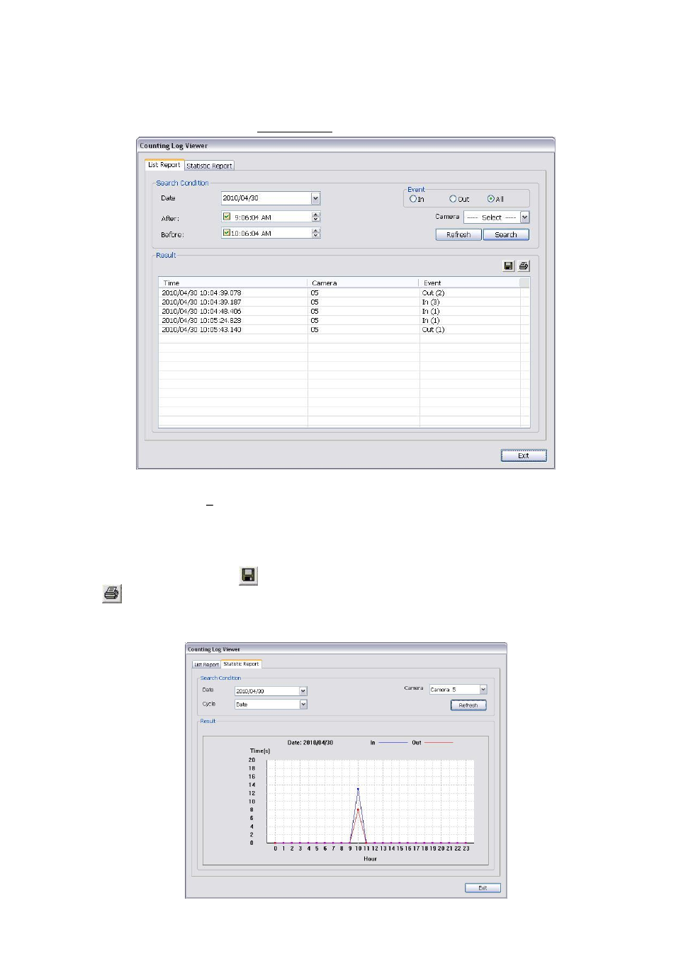 Using counting log viewer, Chapter 3.2.1.2) | AVer IWH3216 Touch3216 Touch II user manual User Manual | Page 28 / 179
