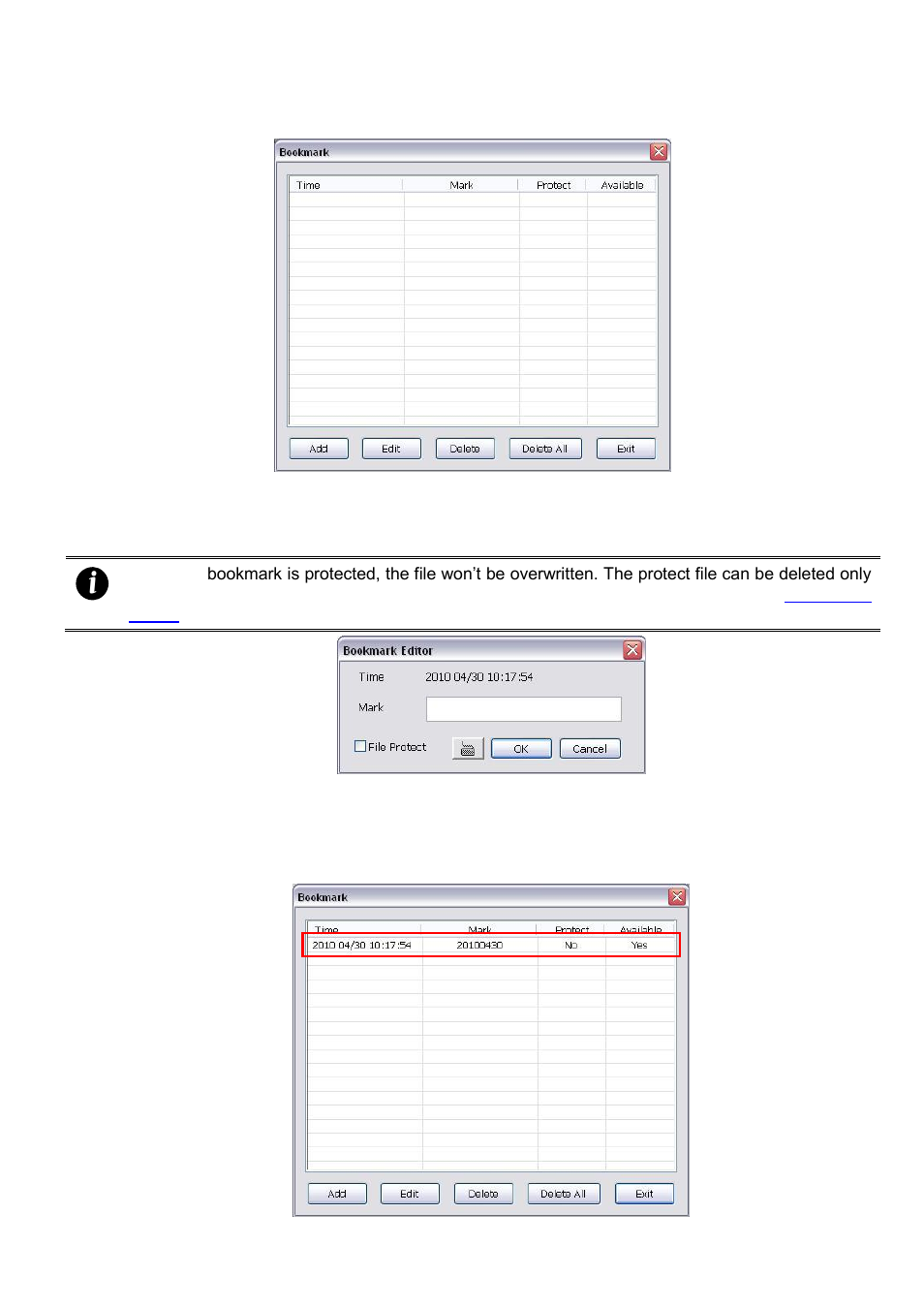 2 to bookmark a section of the video, Chapter 3.3.2) | AVer IWH3216 Touch3216 Touch II user manual User Manual | Page 35 / 179