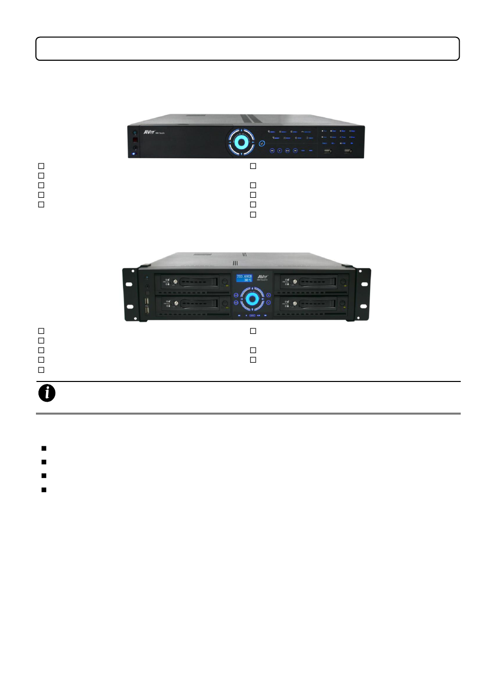 Chapter 1, Introduction, 1 package contents | 1 iwh3216 touch, 2 iwh3216 touch ii, 3 optional accessories, Chapter 1 introduction | AVer IWH3216 Touch3216 Touch II user manual User Manual | Page 7 / 179