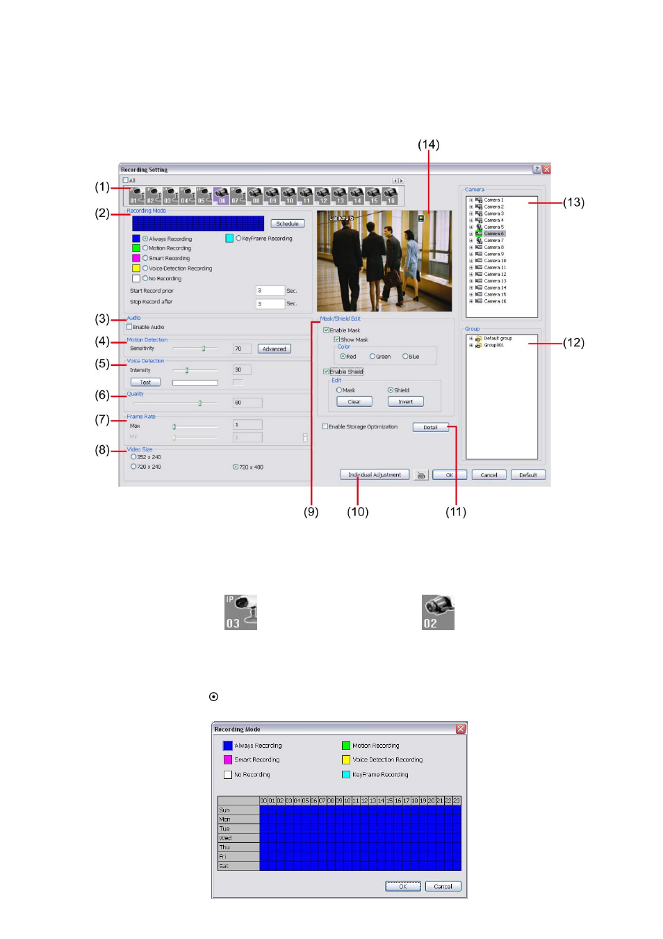 3 recording setting, 1 analog camera | AVer IWH3216 Touch3216 Touch II user manual User Manual | Page 80 / 179