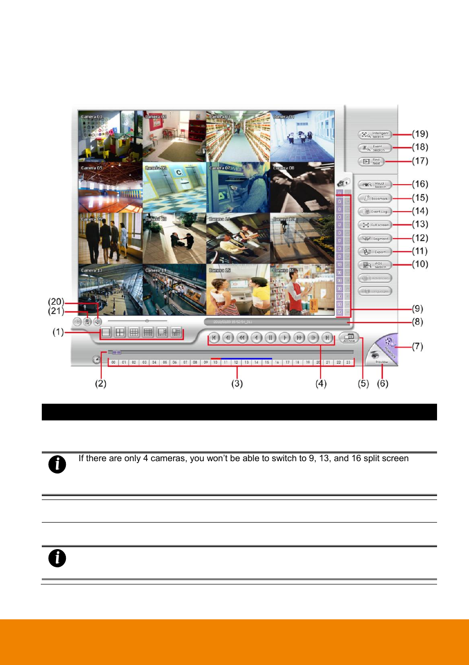 Function buttons in playback mode | AVer IWH3216 Touch3216 Touch II quick guide User Manual | Page 18 / 22