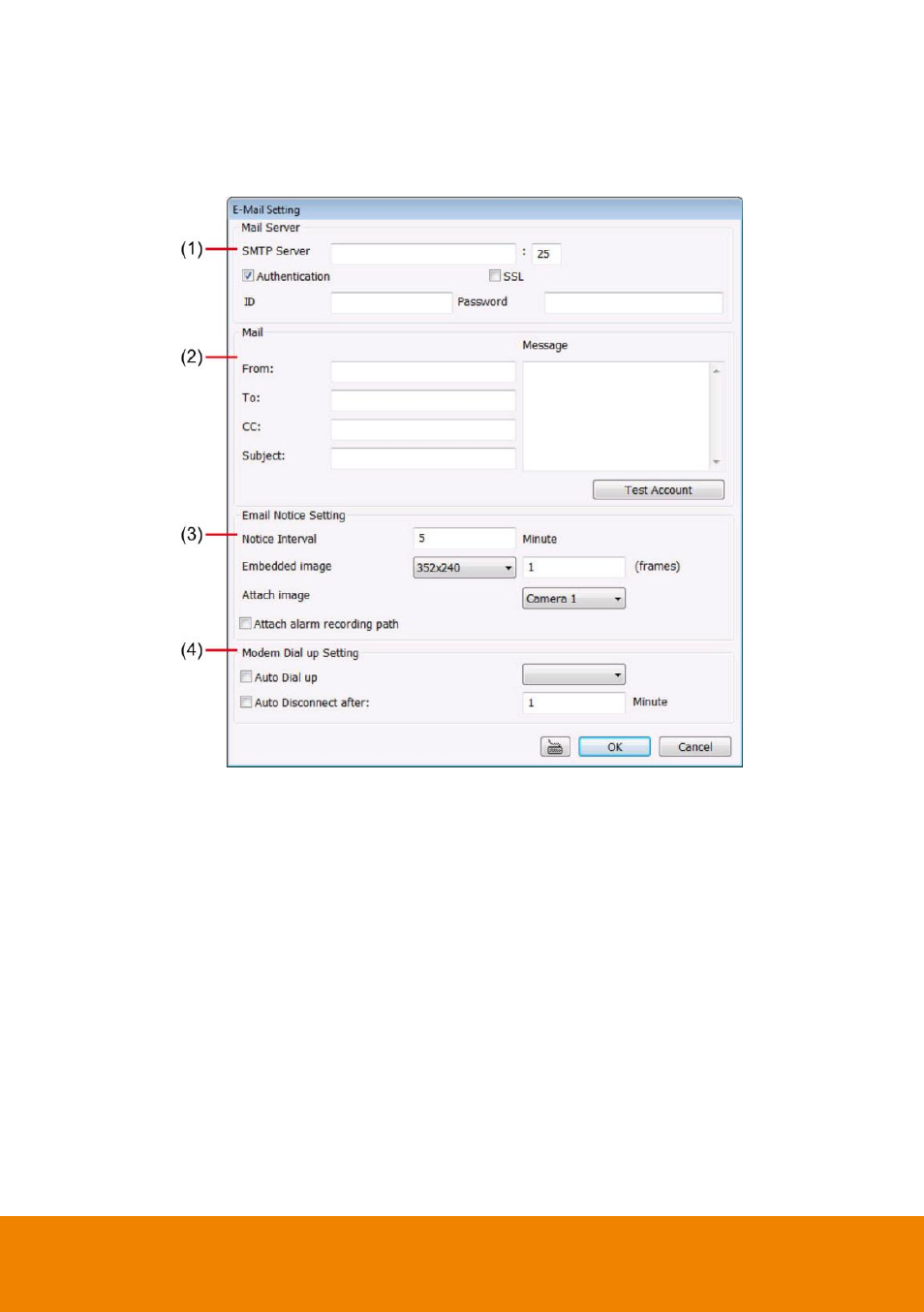 To setup send e-mail setting, Chapter 5.9.3, 3 to setup send e-mail setting | AVer IWH5000 series User Manual | Page 153 / 247