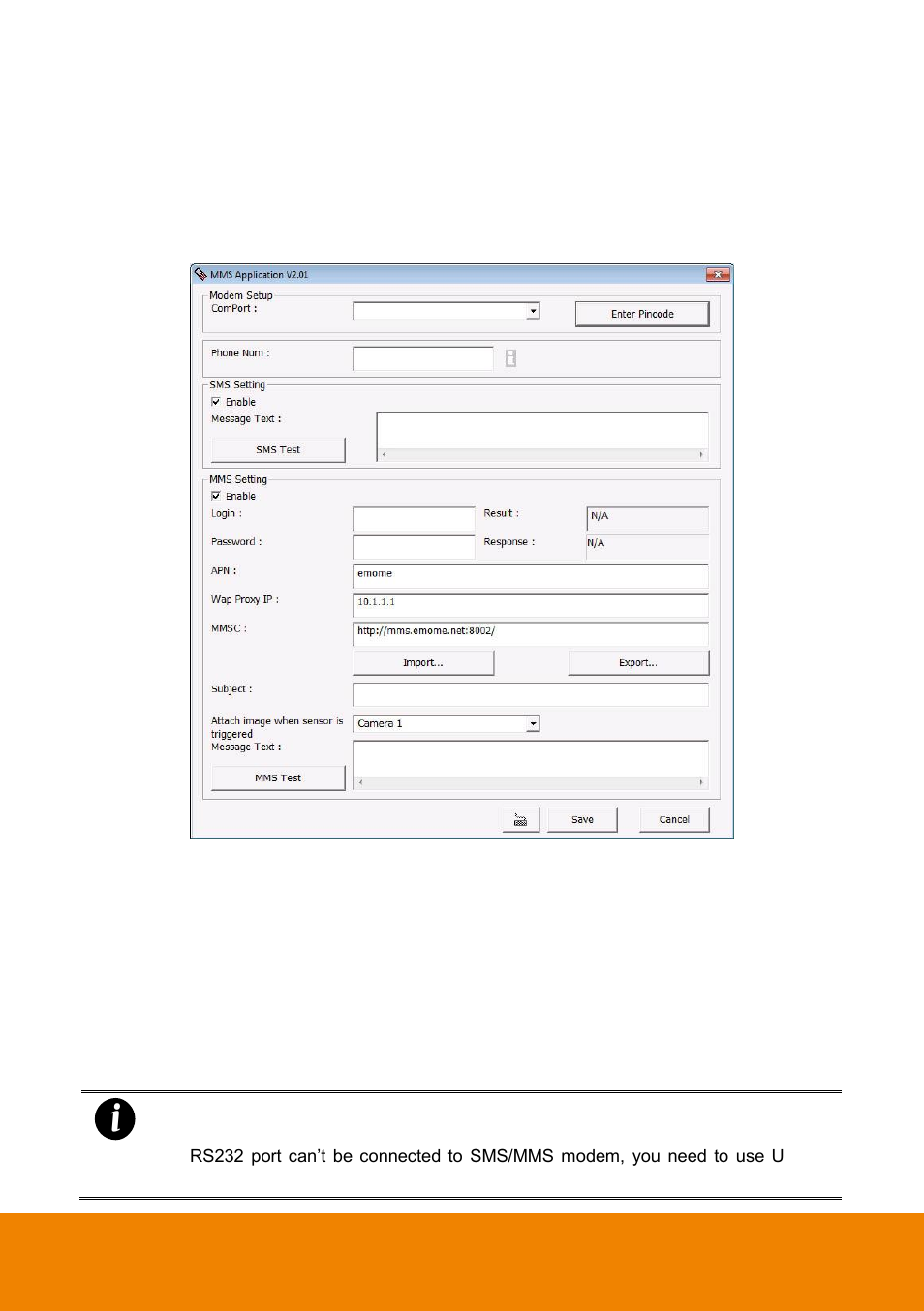 To setup sms/mms setting, Chapter 5.9.6, 6 to setup sms/mms setting | AVer IWH5000 series User Manual | Page 156 / 247
