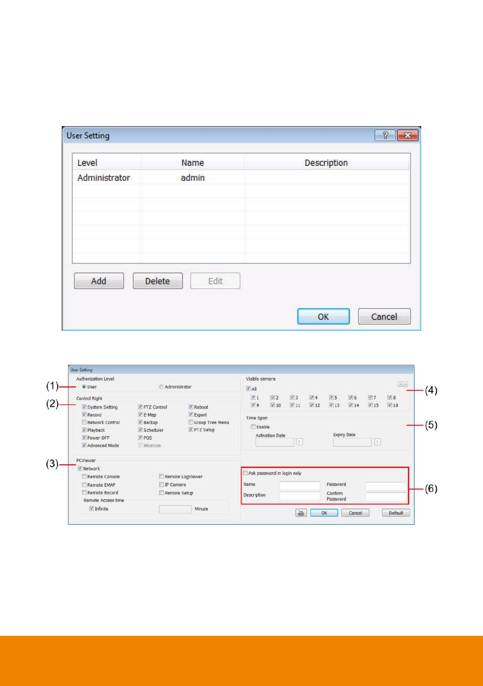 User setting, Chapter 5.10 user, Setting | 10 user setting | AVer IWH5000 series User Manual | Page 163 / 247