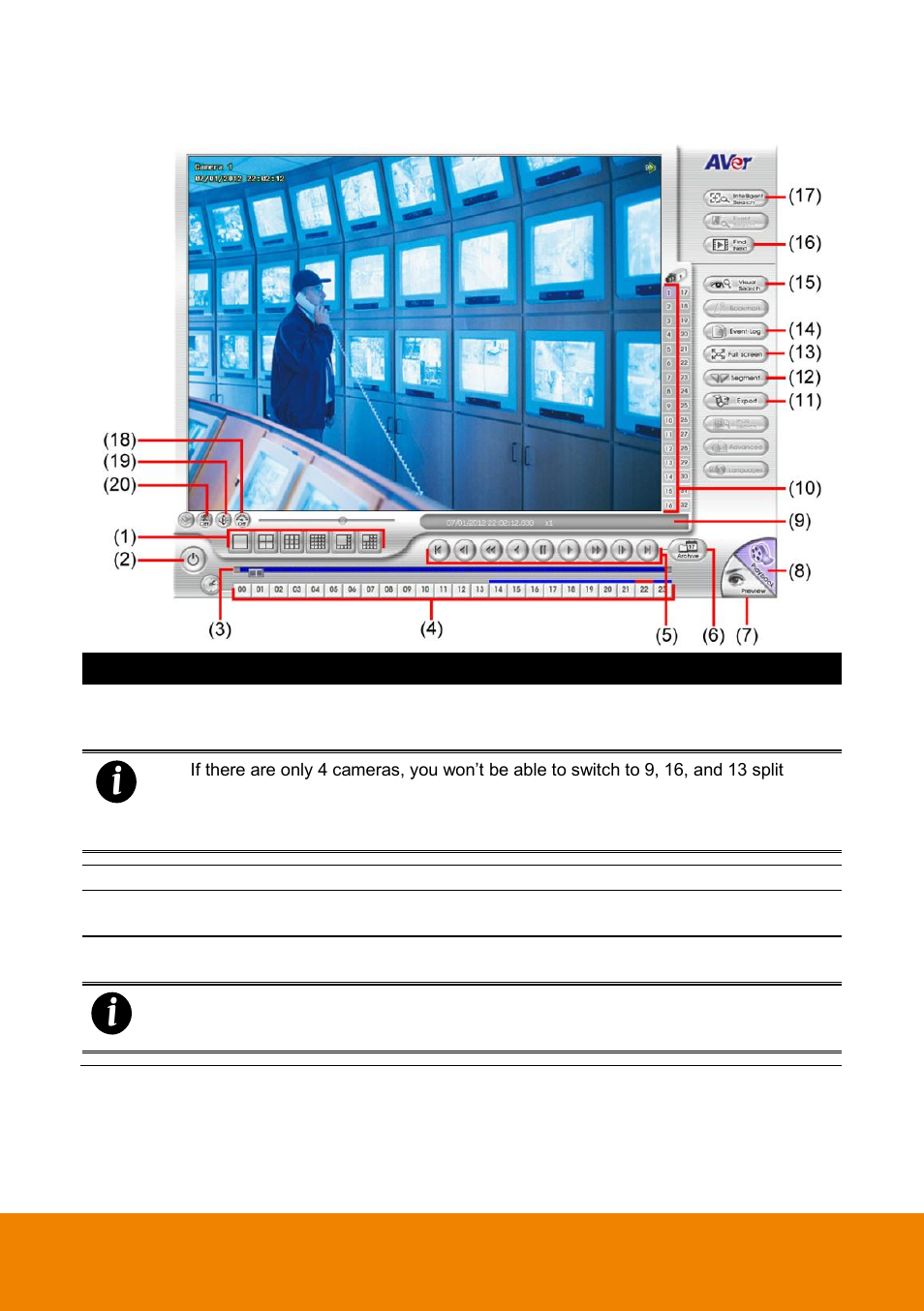 Familiarizing the buttons in local playback mode, 1 familiarizing the buttons in local playback mode | AVer IWH5000 series User Manual | Page 211 / 247