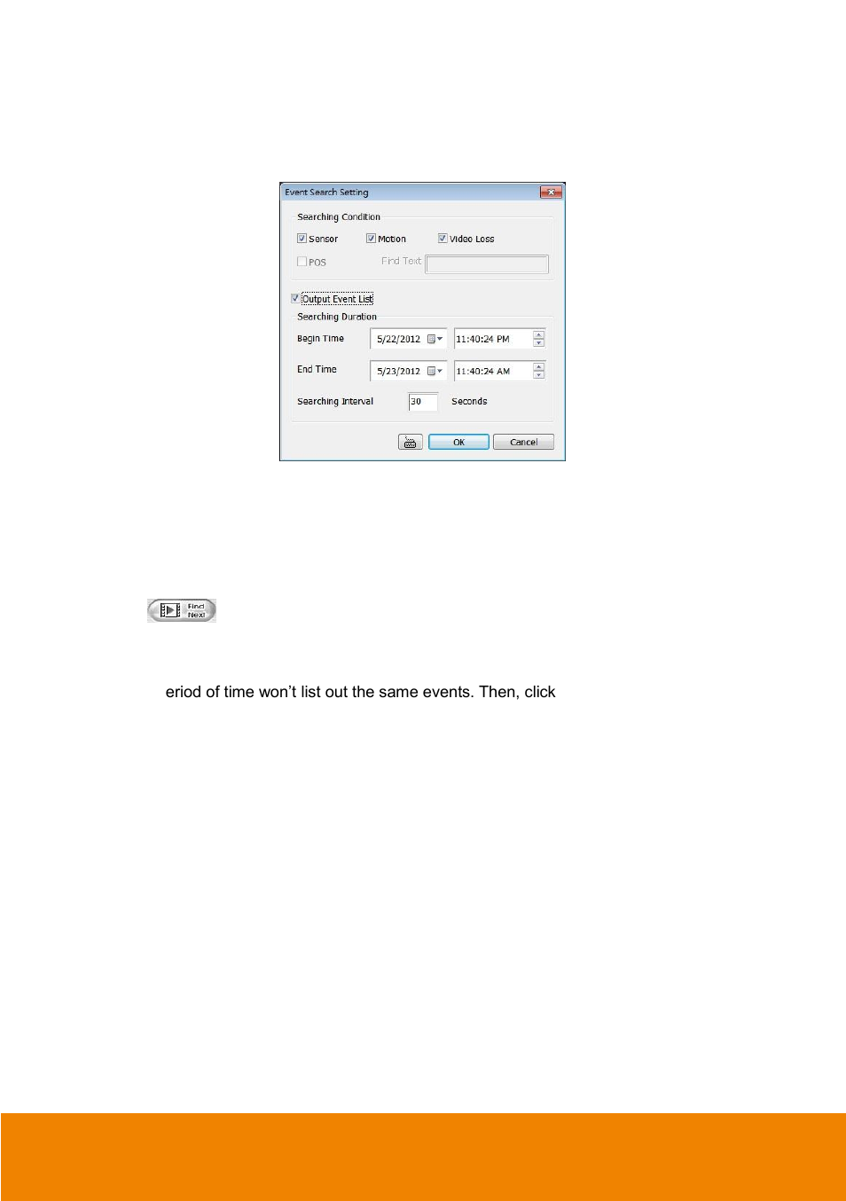 To search using the event search, Chapter 7.3.6, 6 to search using the event search | AVer IWH5000 series User Manual | Page 222 / 247