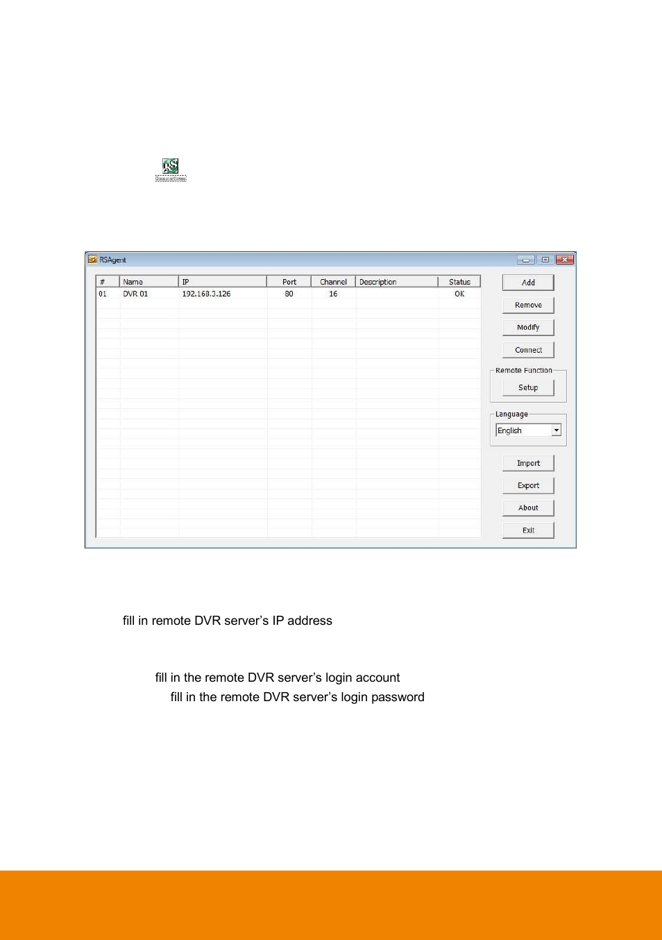 Remote isetup, To add dvr server, 1 remote isetup | 1 to add dvr server | AVer IWH5000 series User Manual | Page 225 / 247