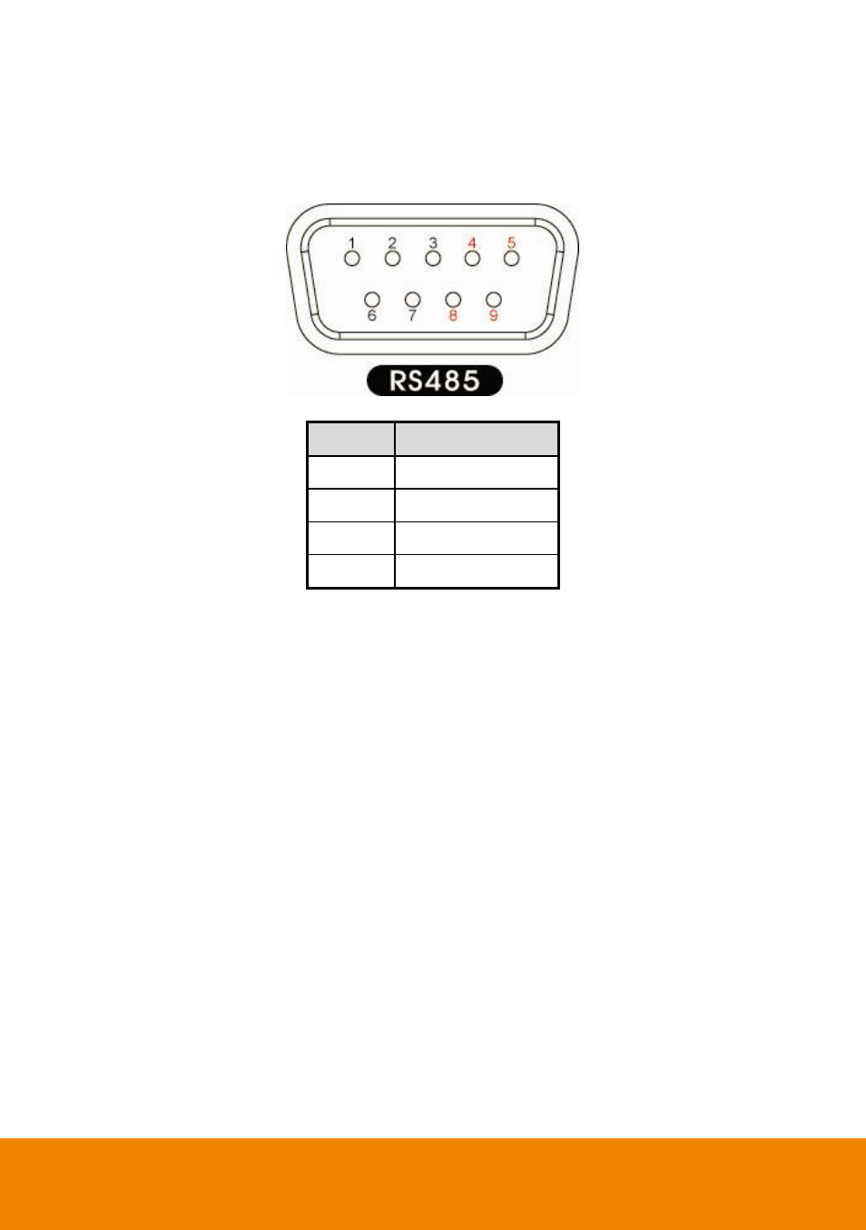 Pin definition of rs485 port, 2 pin definition of rs485 port | AVer IWH5000 series User Manual | Page 26 / 247