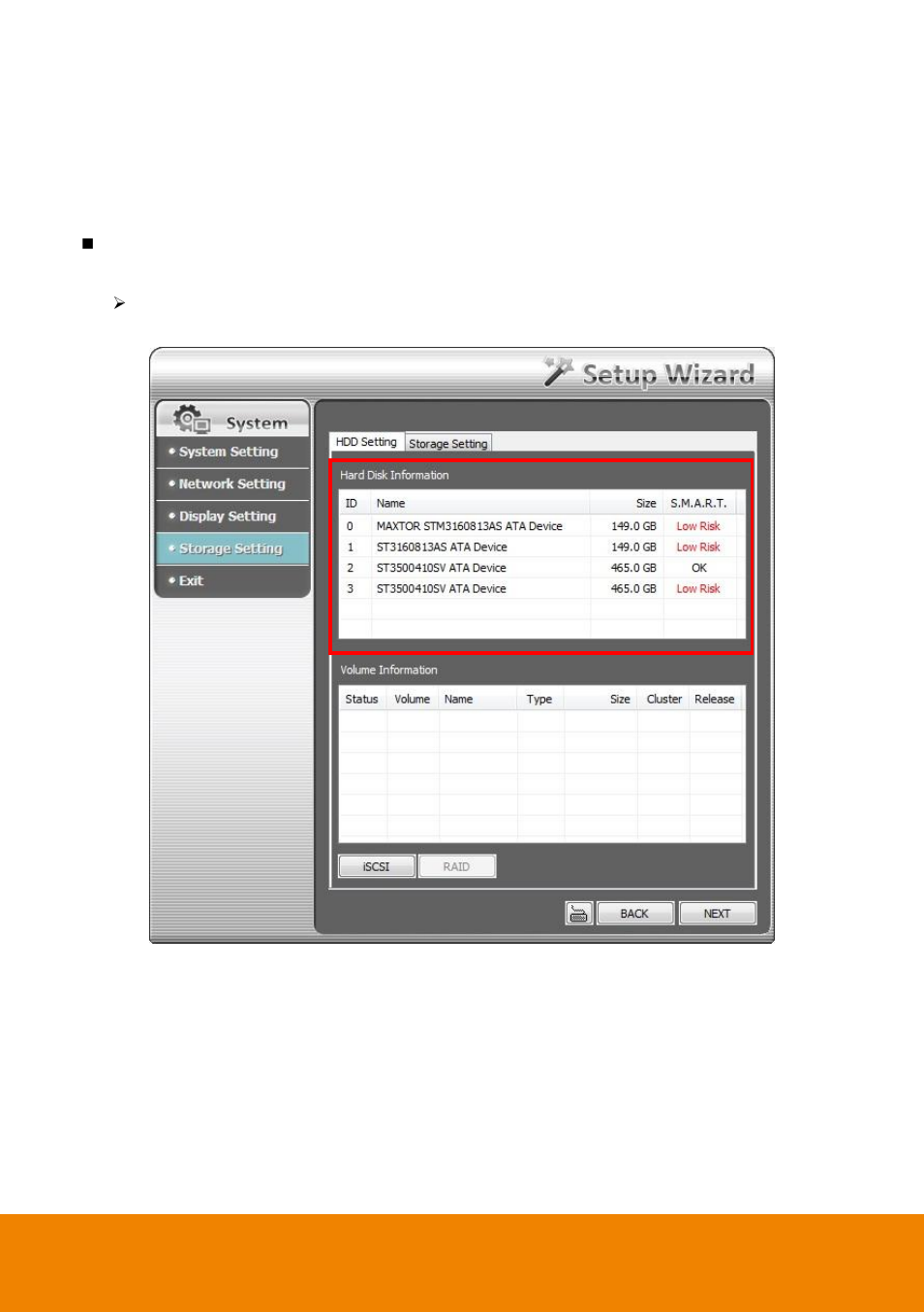 Storage setting wizard | AVer IWH5000 series User Manual | Page 34 / 247