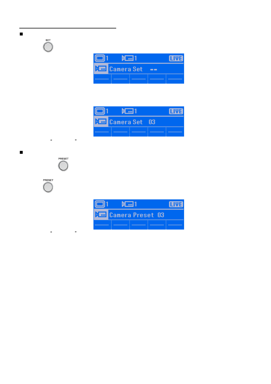 Setup preset position and use preset, Setup preset position, Using the preset button | Setup preset, Position and use preset | AVer SA series User Manual | Page 108 / 270