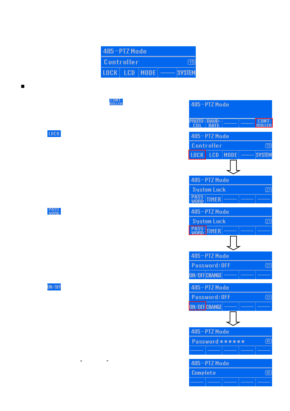 Controller setup, Set a password for system controller | AVer SA series User Manual | Page 134 / 270