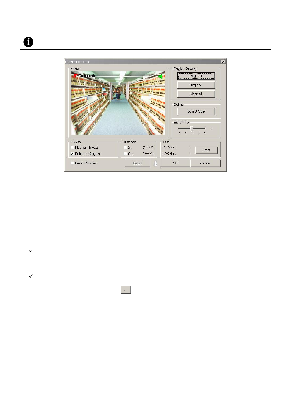 1 setup the object counting, Setup the object counting | AVer SA series User Manual | Page 145 / 270