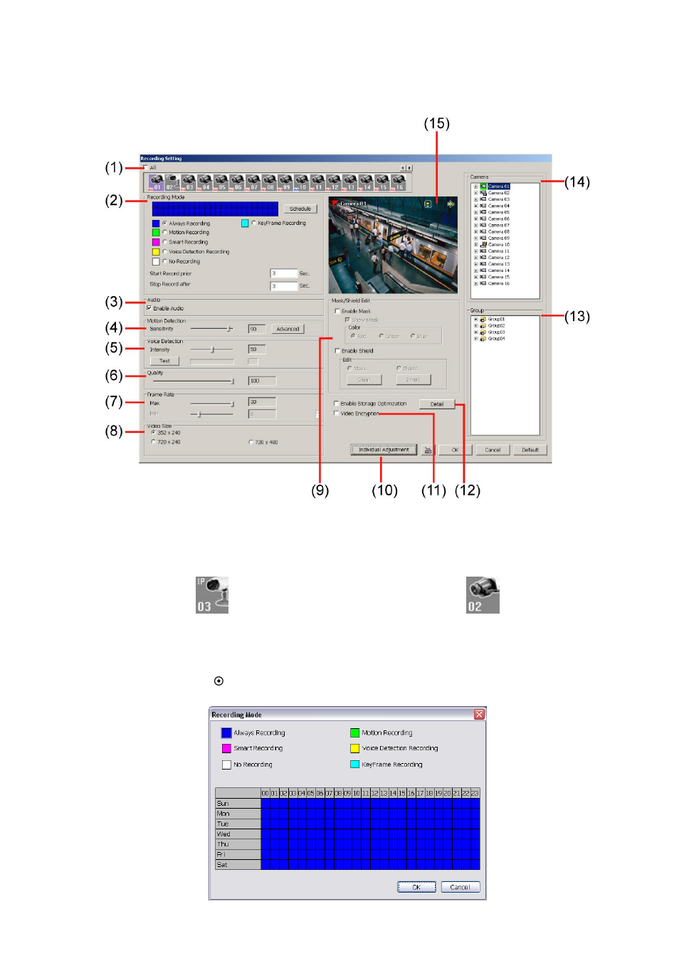 Recording setting, 3 recording setting | AVer SA series User Manual | Page 153 / 270