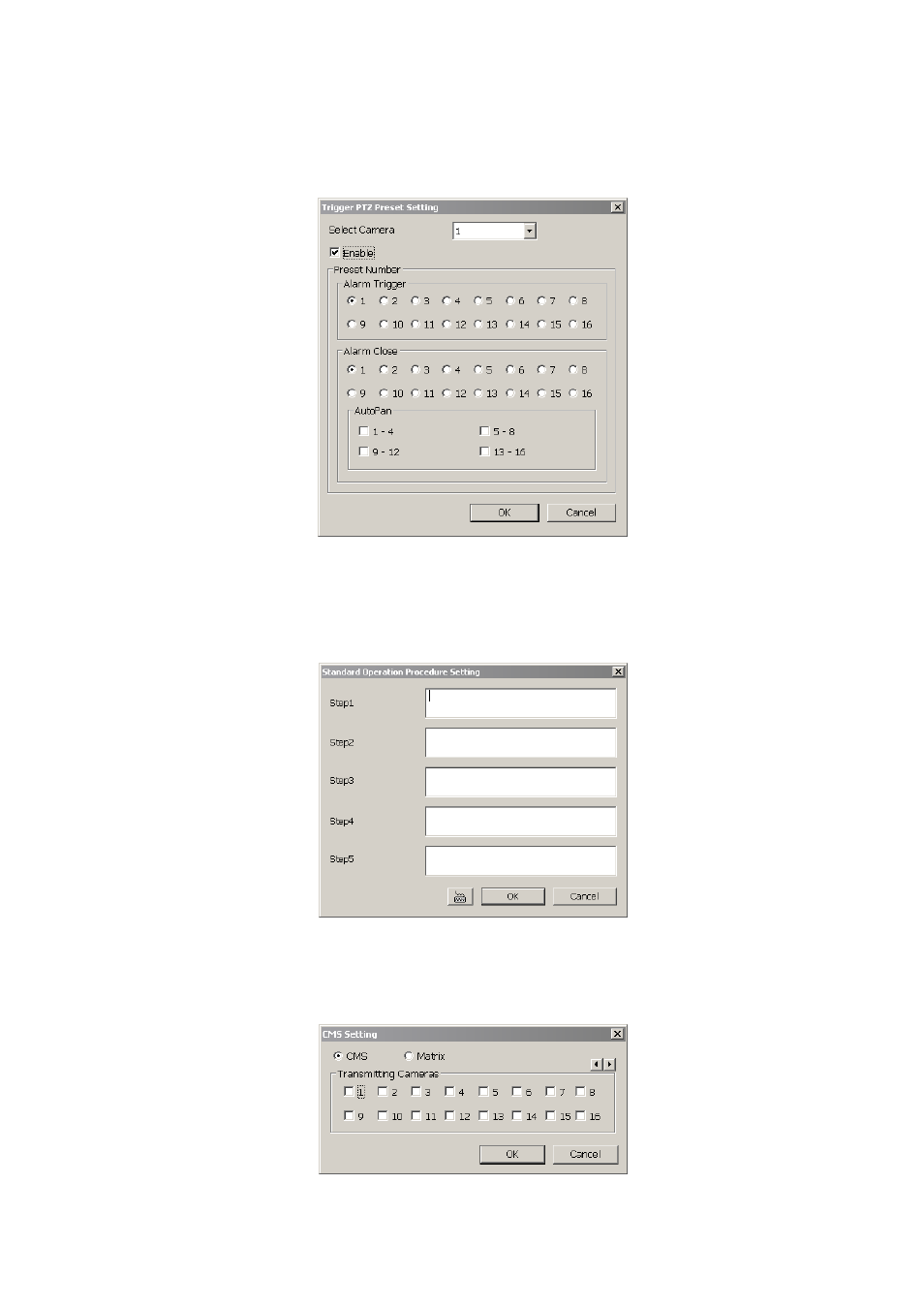 8 to setup ptz preset point, 9 to setup alarm sop, 10 to setup cms setting | To setup ptz preset point, To setup alarm sop, To setup cms setting, Chapter 4.9.9, Chapter 4.9.10 | AVer SA series User Manual | Page 180 / 270