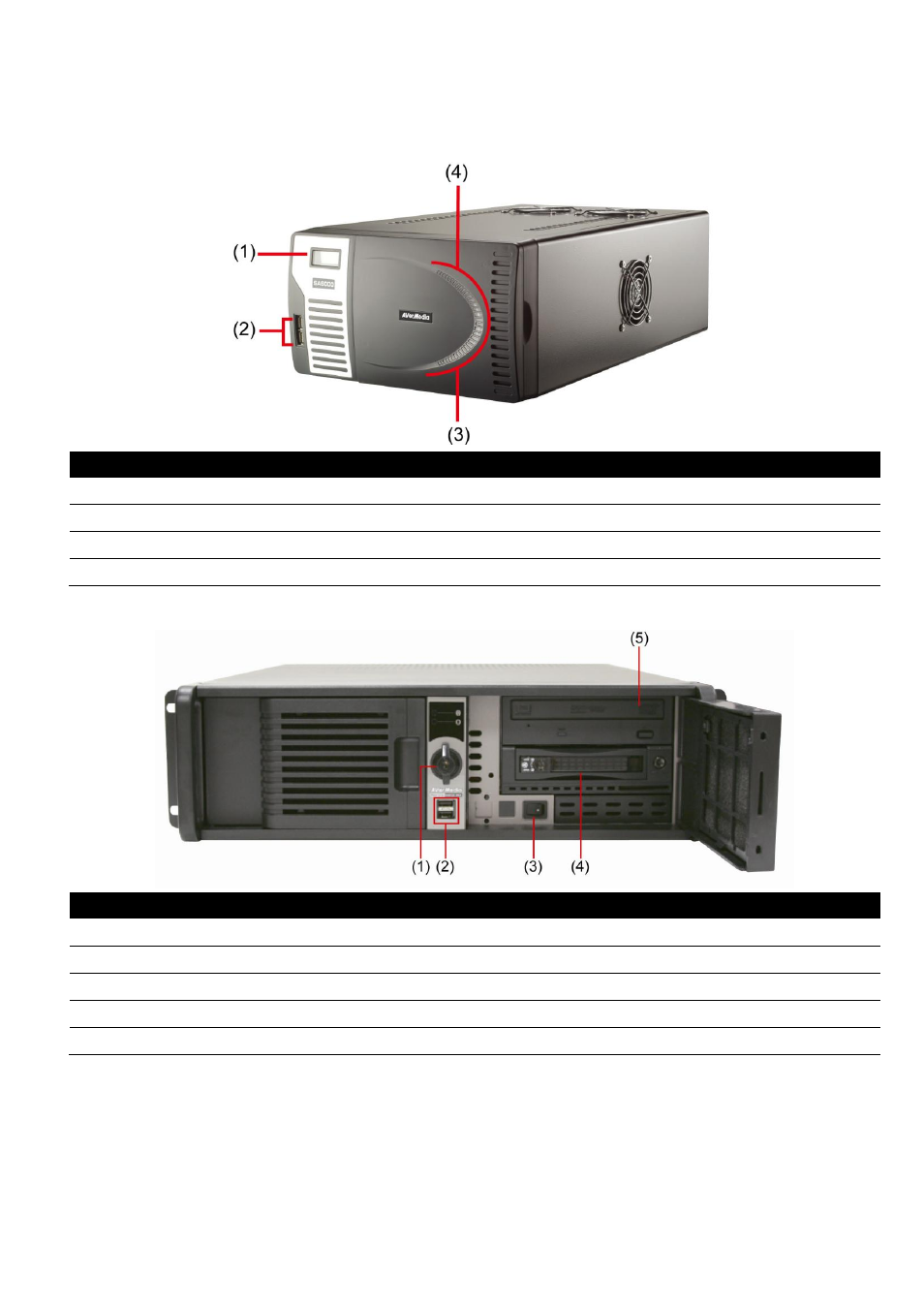 2 front panel of sa6000e rack/6032e rack/9416 rack, Hardware introduction, Front panel of sa6000e rack/6032e rack/9416 rack | 4 hardware introduction | AVer SA series User Manual | Page 19 / 270