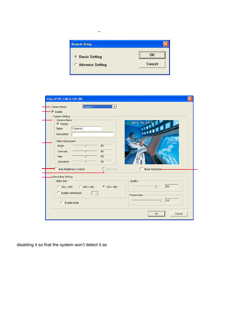 1 to setup remote system setting, 1 basic setting, To setup remote system setting | Basic setting | AVer SA series User Manual | Page 193 / 270