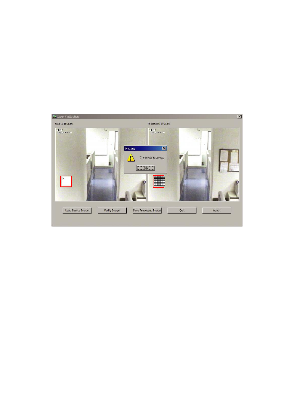 Chapter 8 image verification, Chapter 8, Image verification | To run the imageverification program, 1 to run the imageverification program | AVer SA series User Manual | Page 227 / 270