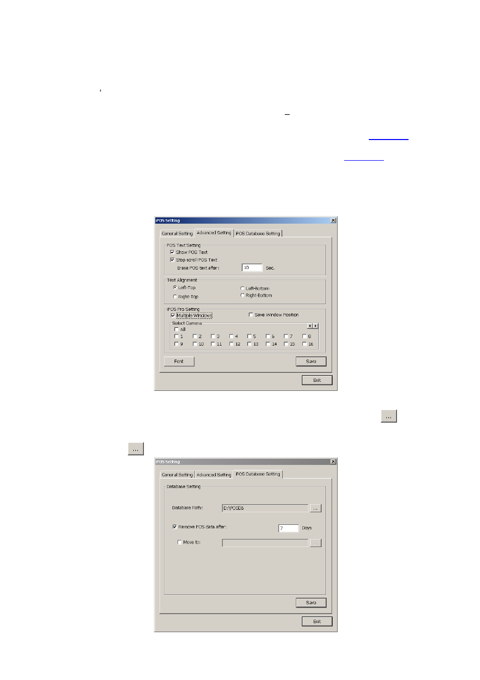 2 advanced setting, 3 pos database setting, Advanced setting | Pos database setting | AVer SA series User Manual | Page 81 / 270