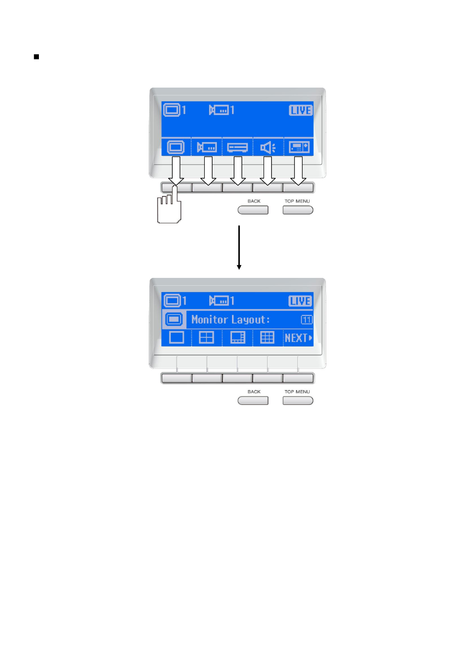 9 operating the lcd menu, Operating the lcd menu | AVer SA series User Manual | Page 98 / 270