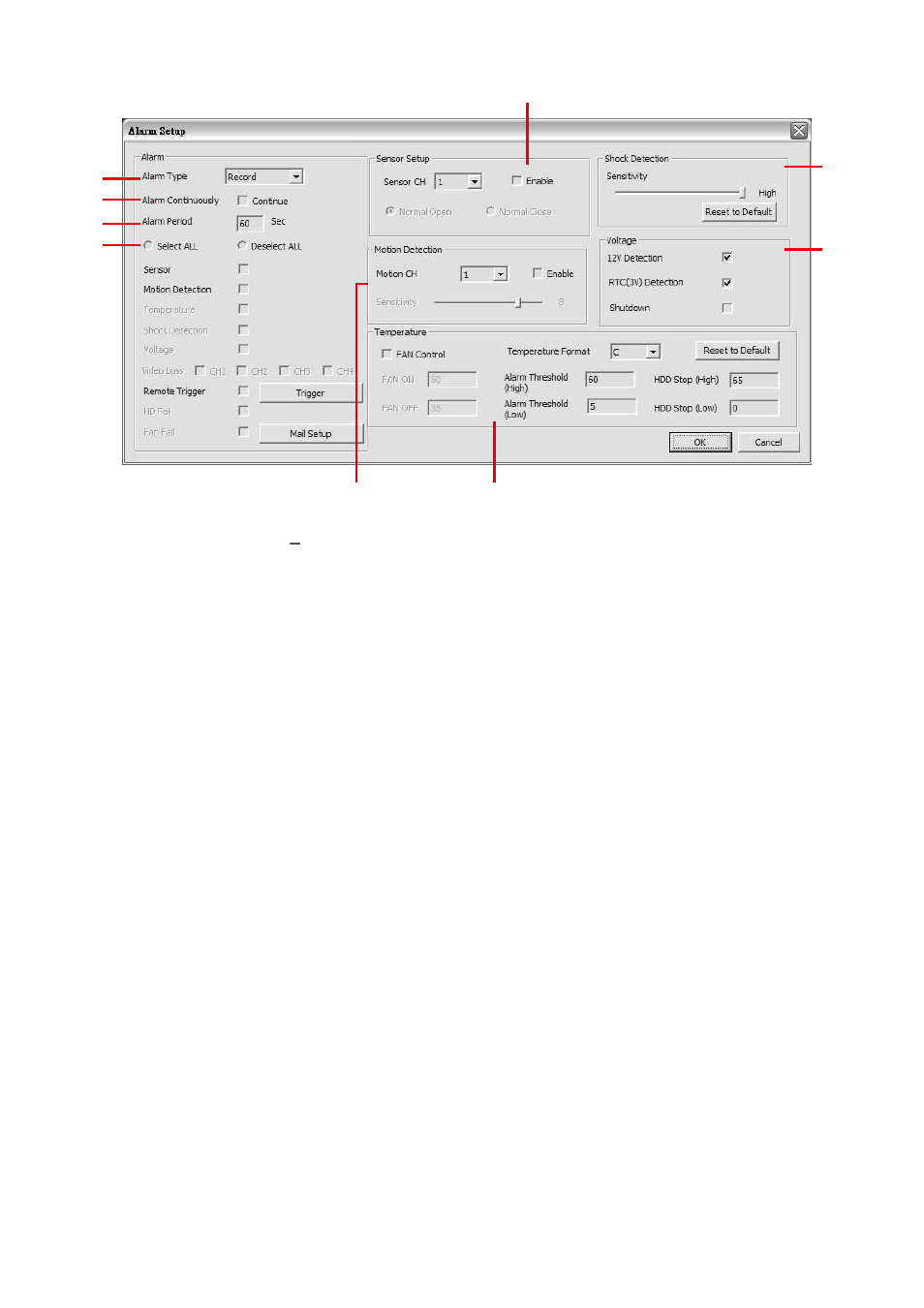 4 alarm setup, Alarm setup | AVer MOB1304-NET User Manual | Page 86 / 104