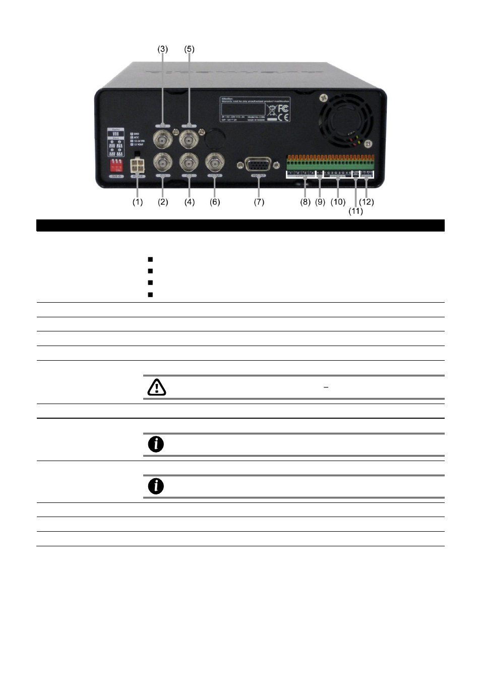 3 back panel, Back panel | AVer MOB1304-NET User Manual | Page 9 / 104