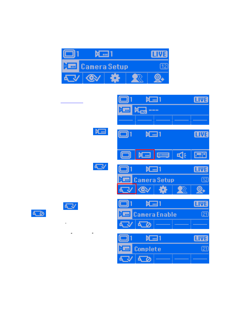 Camera setup, Enable a camera | AVer System Contrll Pro User Manual (NV version) User Manual | Page 41 / 88