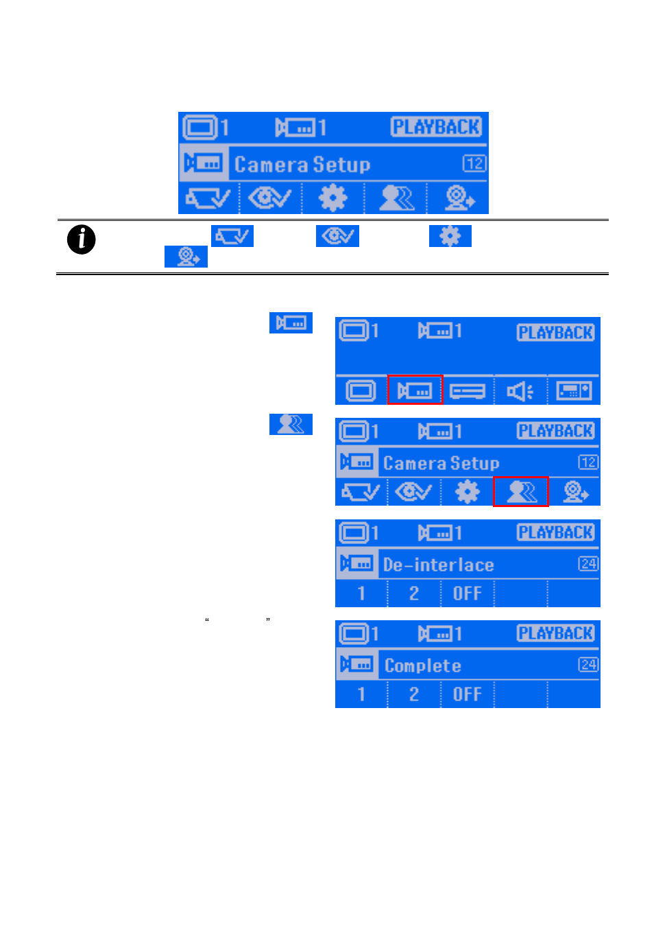 Camera setup, Enable the de-interlace | AVer System Contrll Pro User Manual (NV version) User Manual | Page 64 / 88