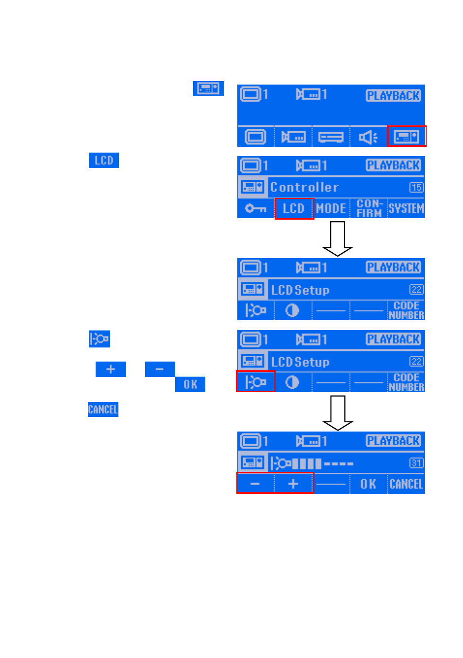 Adjusting the brightness of lcd screen | AVer System Contrll Pro User Manual (NV version) User Manual | Page 72 / 88